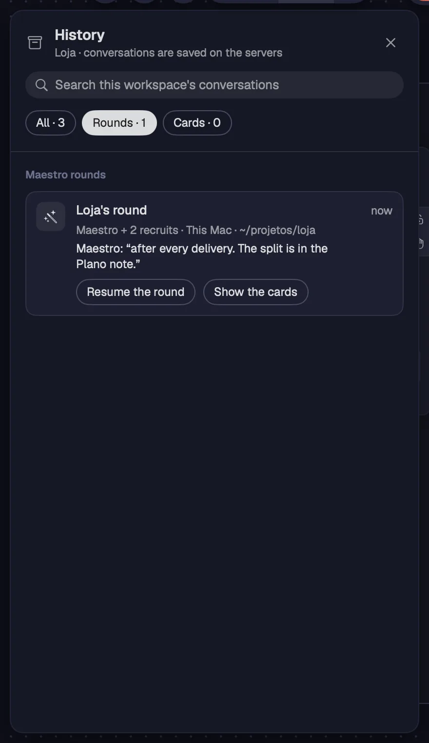 A Maestro round in history