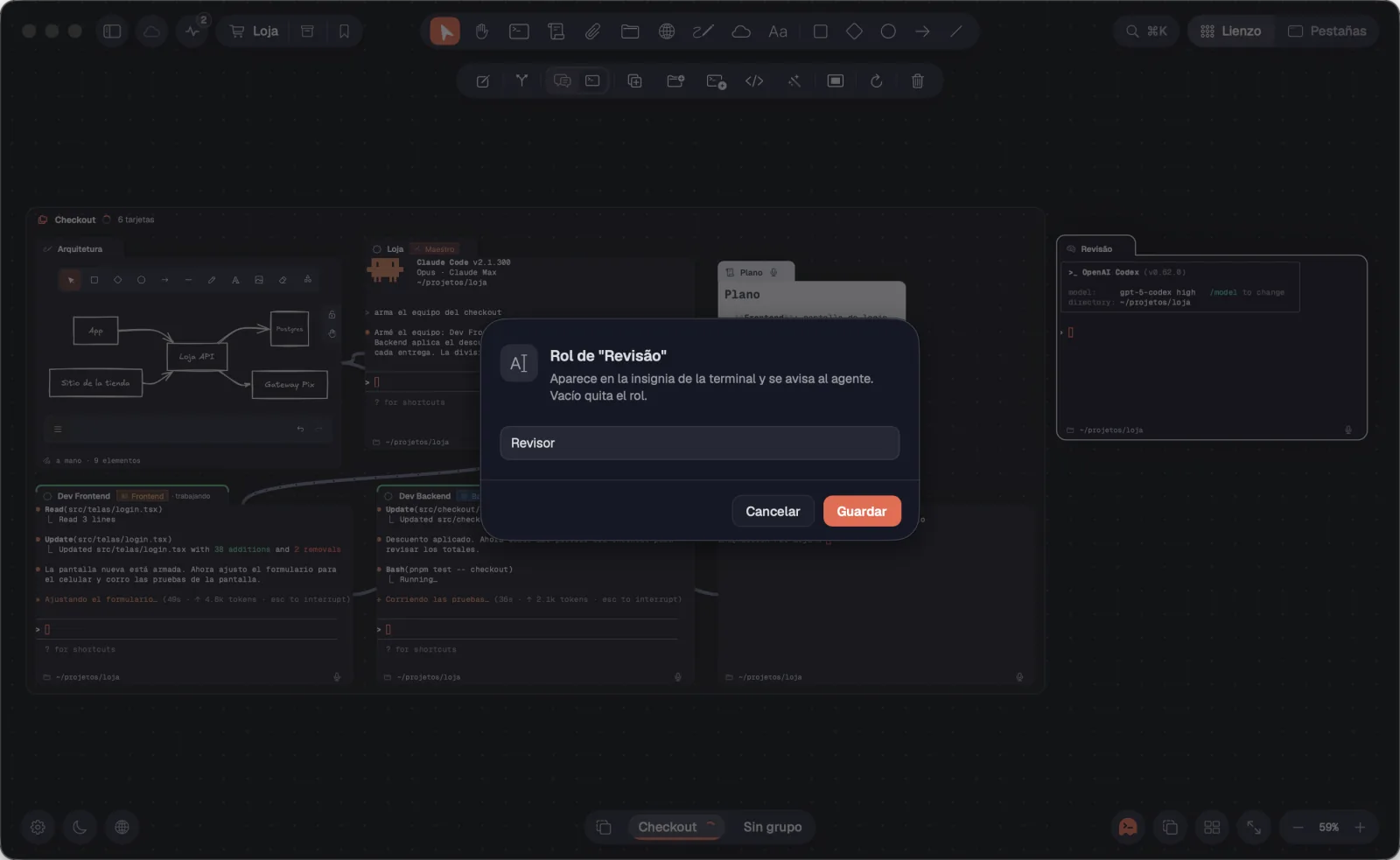 El pedido del rol de una terminal