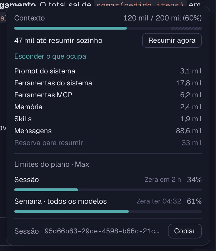 O painel do contexto e dos limites do plano