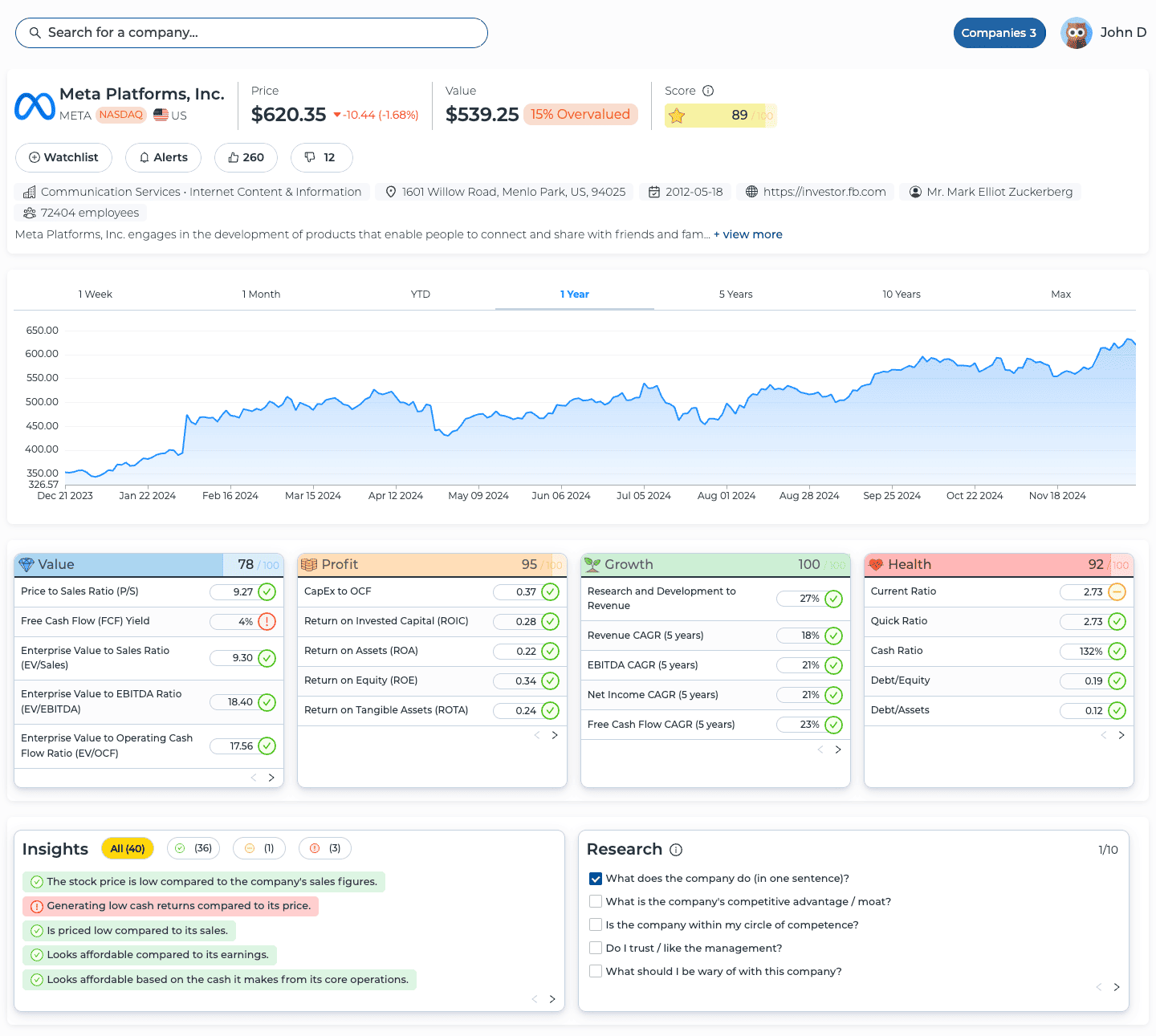 Smartfin Analysis App