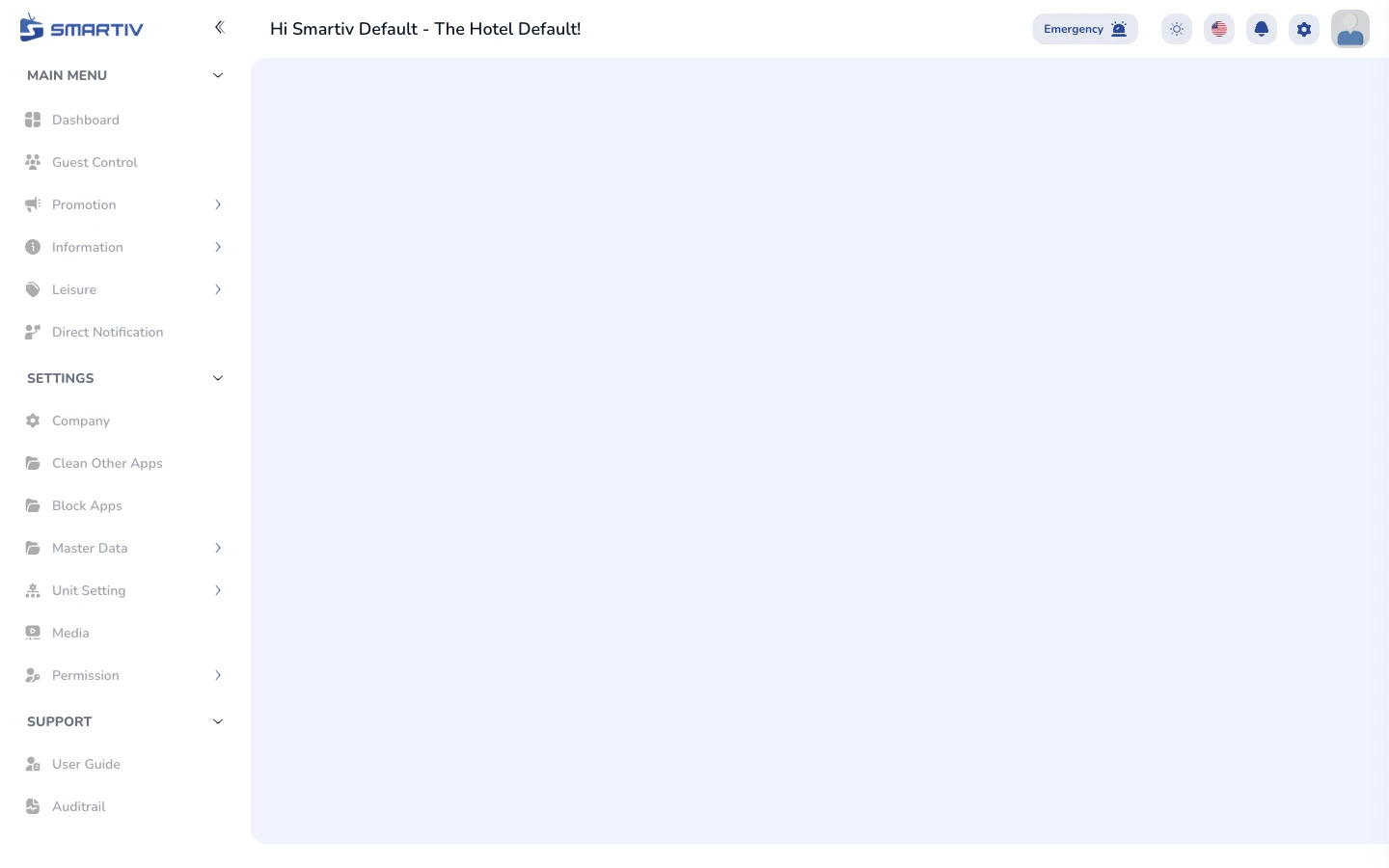 The empty creation form modal.