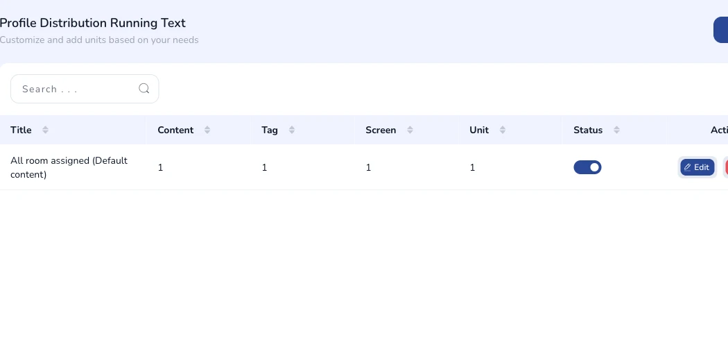 Current running text configuration shown on the page.
