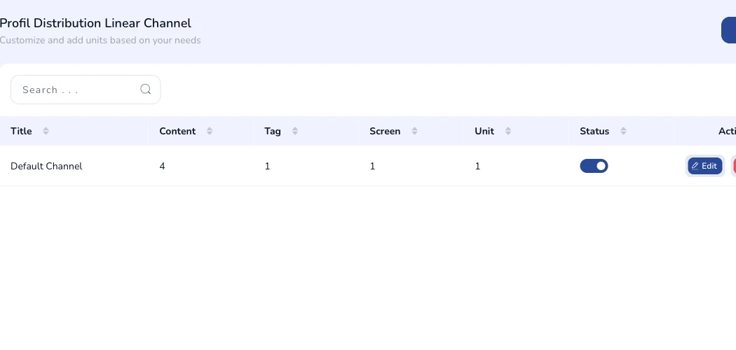 Current linear channel configuration shown on the page.