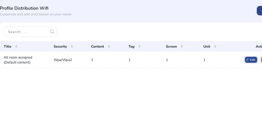 Current wifi configuration shown on the page.