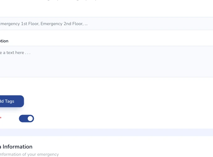 Status toggle switch — blue means active, grey means inactive.