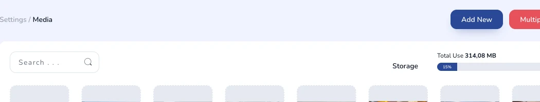 The Upload button in the top-right corner.