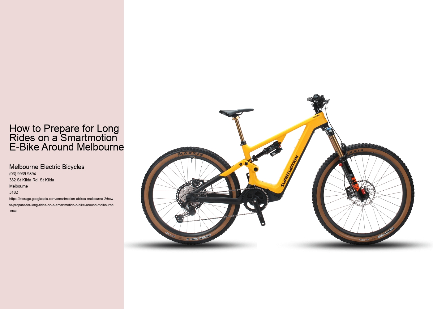 How to Prepare for Long Rides on a Smartmotion E-Bike Around Melbourne   