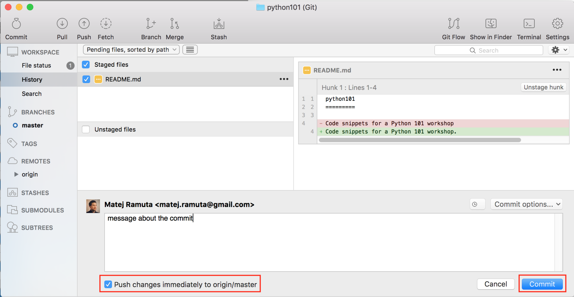 How to use GIT with SourceTree | SmartNinja Programmierkurse
