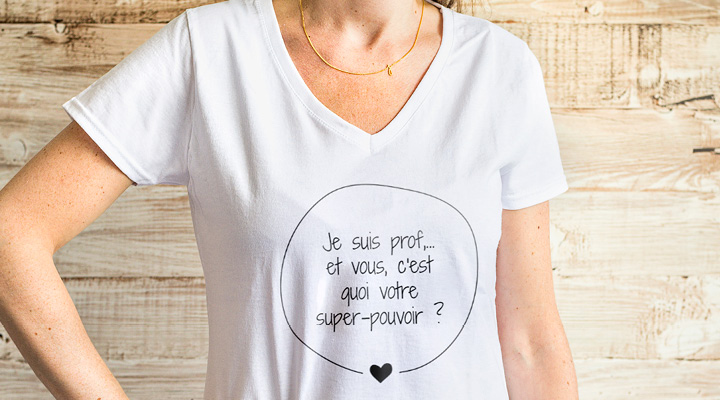 Tee shirt super-prof à personnaliser