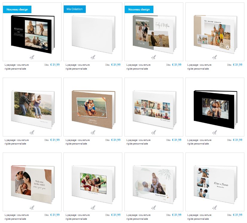 Choisissez le bon design - Votre livre photo en 3 étapes : Comment créer un livre photo sur Internet rapidement ?