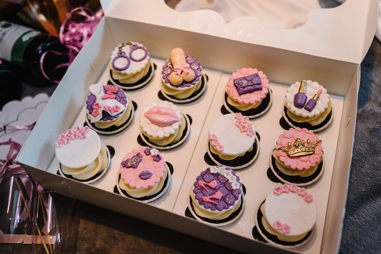 Cupcakes pour enterrement de vie de jeune fille