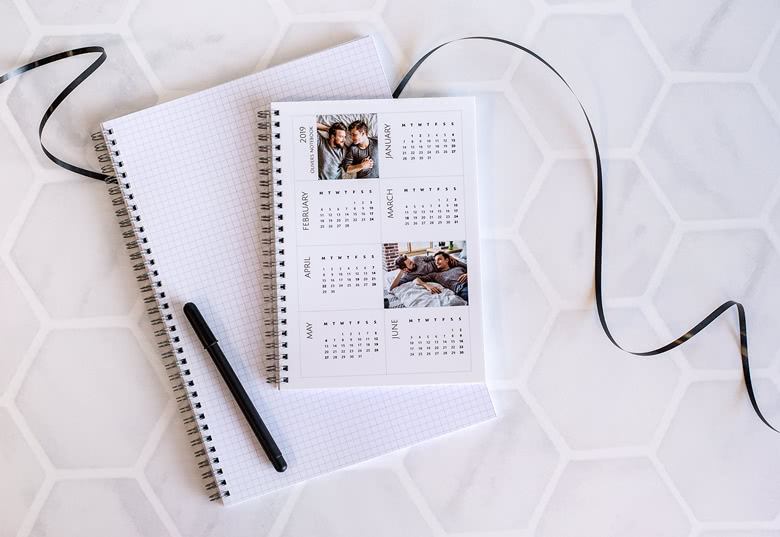 Notizbuch Kalender personalisierbar mit Fotos