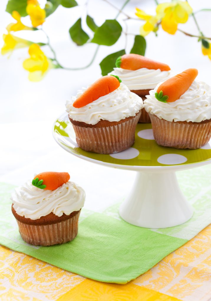 Idées recettes brunch de Pâques: cupcakes à la carotte