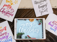 Weihnachtskarten – DIY für Handlettering