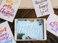 Cartes de Noël – DIY pour Handlettering
