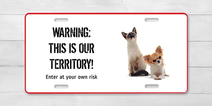 Nameplate: warning, this is our territory