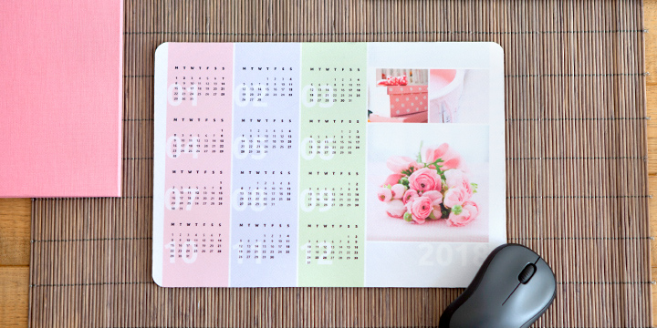 Mouse pad calendar