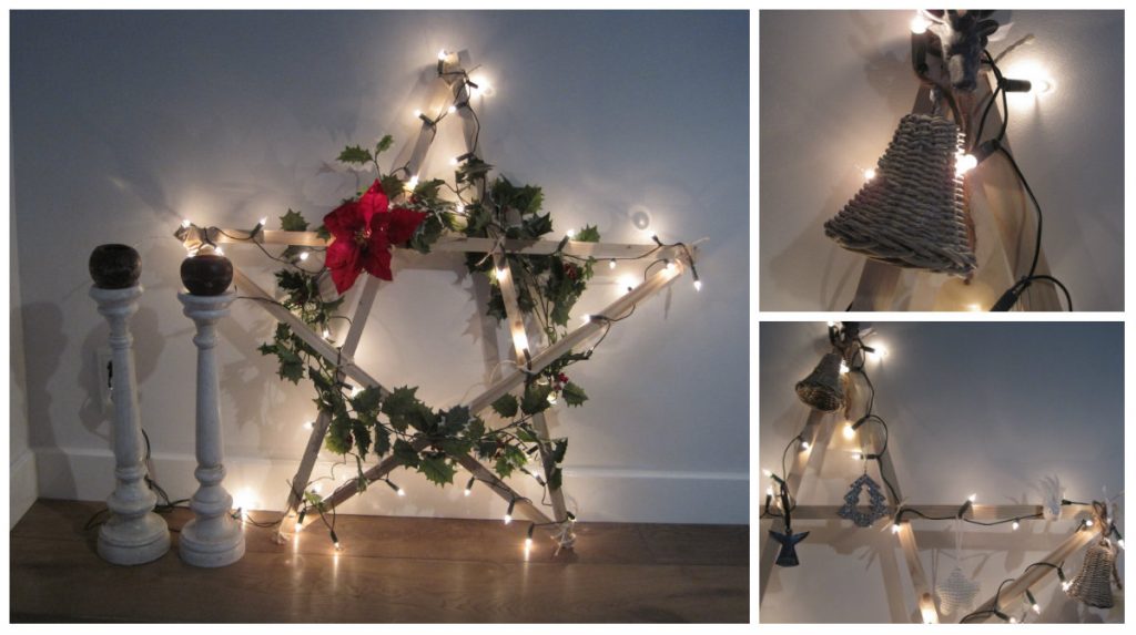 kerstdecoratie: houten-kerstster