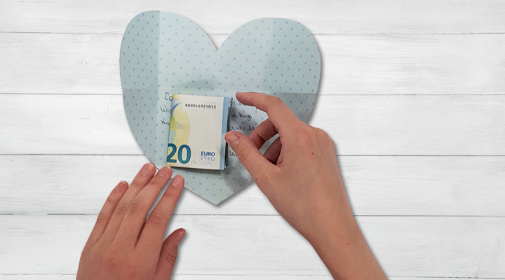 Wonderbaar Origineel geld cadeau geven - DIY hartvormige enveloppe PV-75