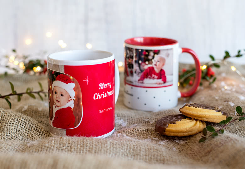 Quotes voor kerstcadeaus: mok met foto