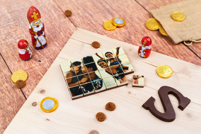 Sinterklaascadeaus: chocolade met foto of tekst