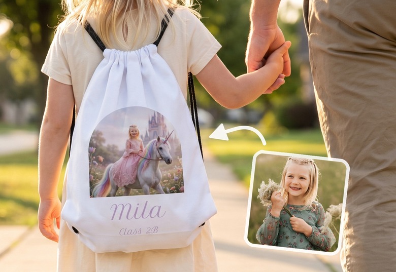 Back to school gepersonaliseerde schoolspullen - turnrugzak