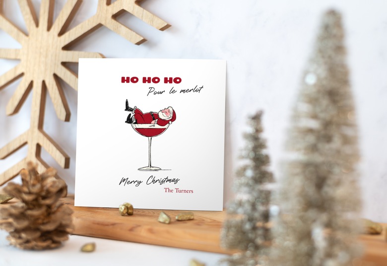 Grappige kerstman kerstkaart