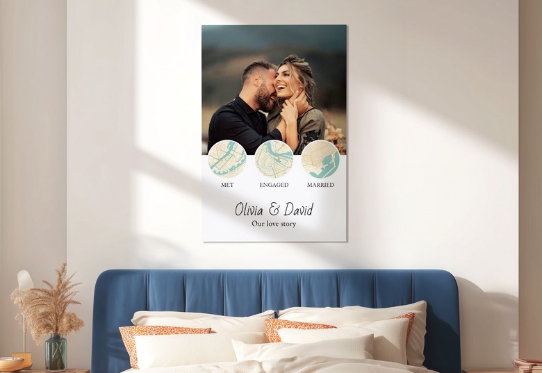 Een romantische locatieposter als valentijncadeau voor Valentijn