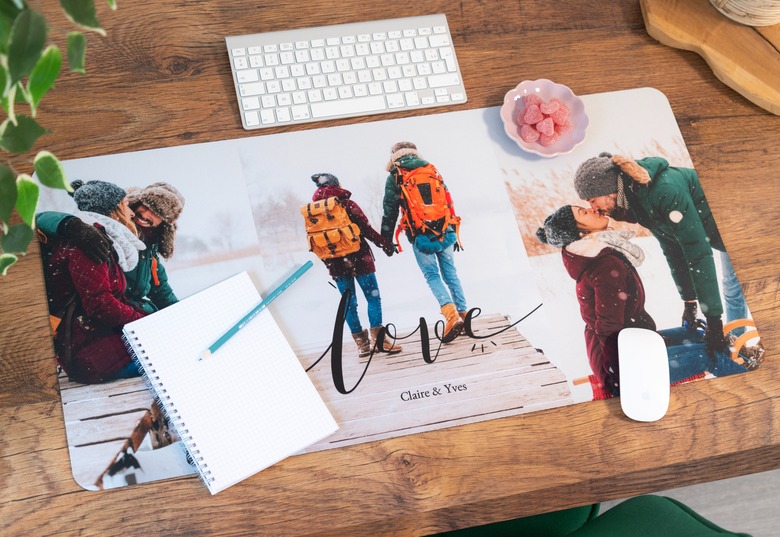 Gepersonaliseerde muismat bedrukken met foto voor valentijn