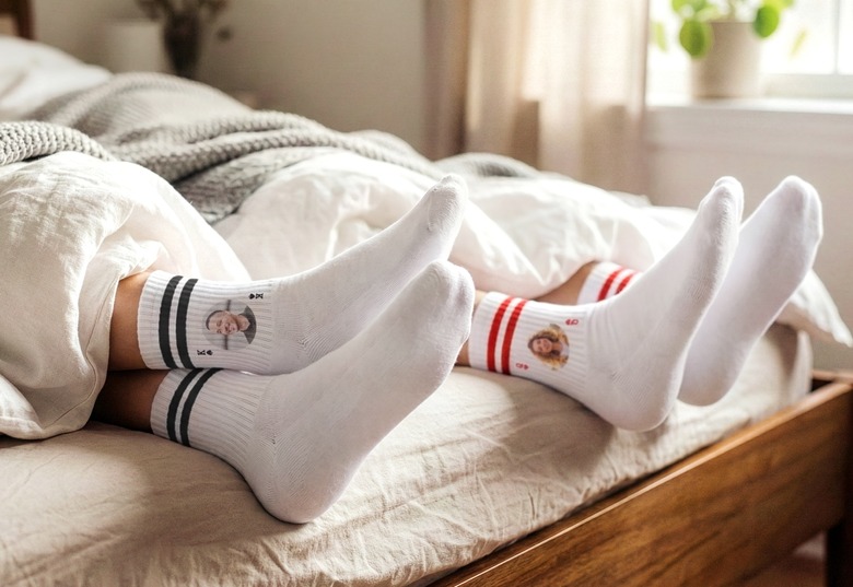 Gepersonaliseerde sokken met foto voor valentijn