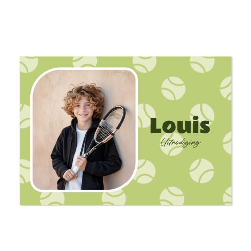 Communiefoto tennis communiekaartje smartphoto
