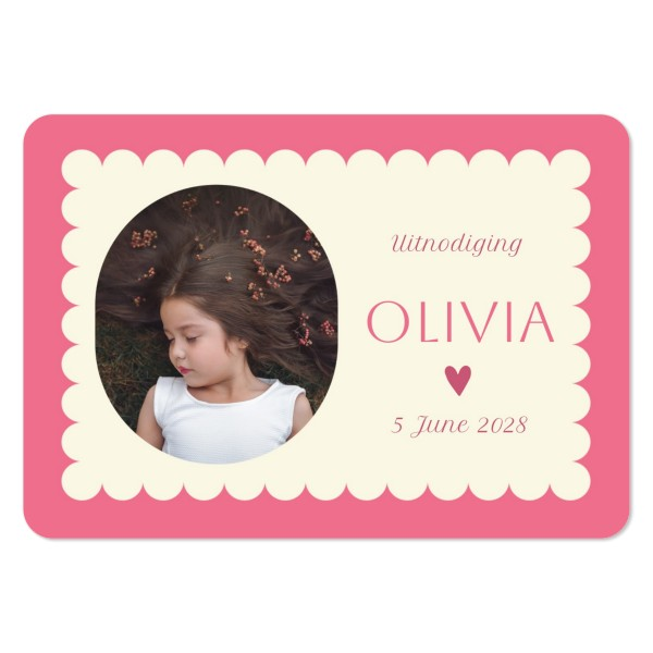 Communiefoto Roos communiekaartje smartphoto