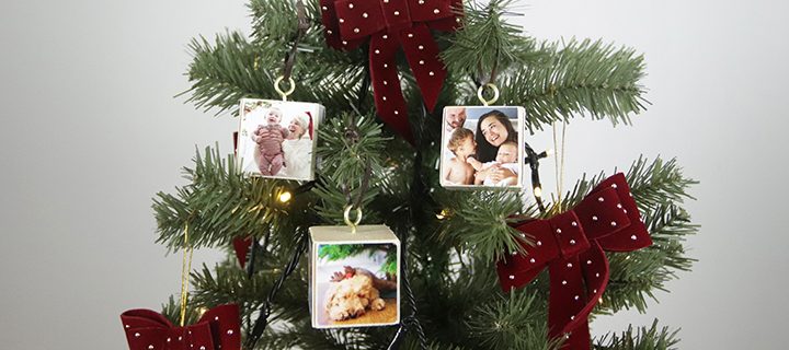 DIY VIDEO How to make a photo Christmas tree decoration 🎄