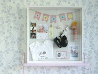 Baby shadow box – Turn newborn keepsakes into art!