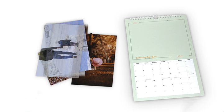 personalised calendar - add photos