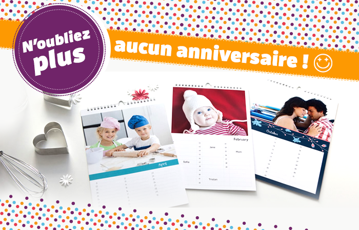 Calendrier anniversaires de la famille personnalisable