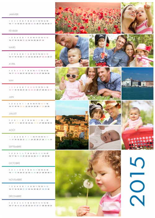 calendrier personnalisé 2016