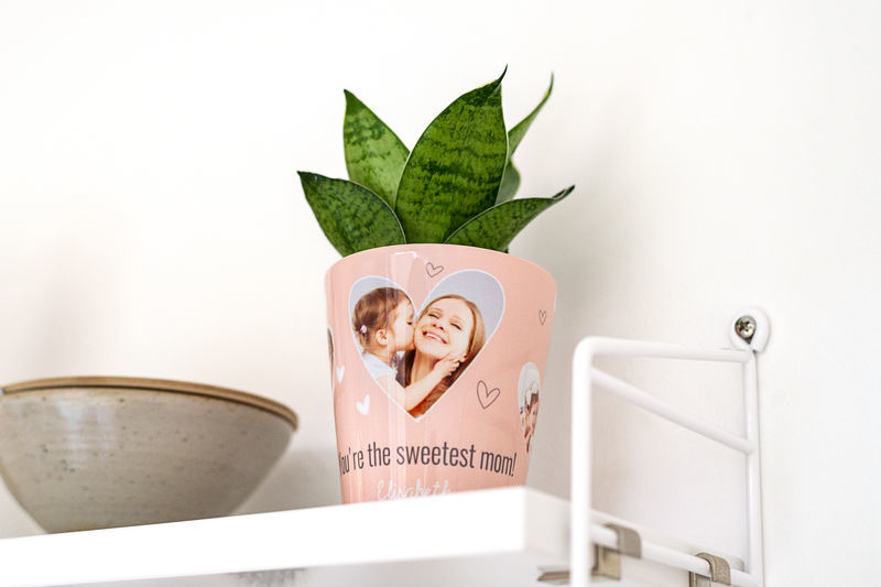 Avec un pot de fleurs personnalisé, vous pouvez préparer une surprise qui lui plaira à coup sûr