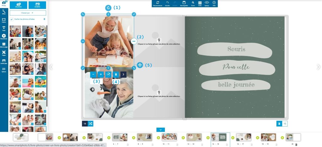 Editeur de livre photo : changer les images