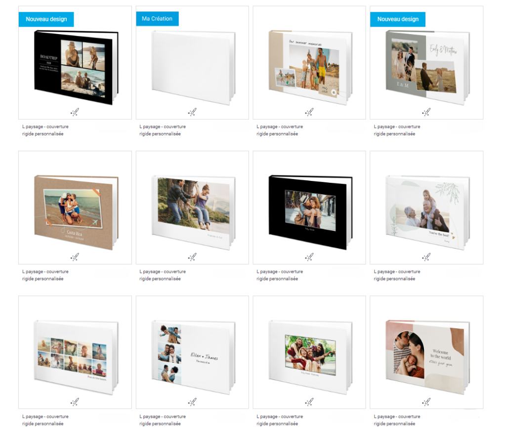 Choisissez le bon design - Votre livre photo en 3 étapes : Comment créer un livre photo sur Internet rapidement ?