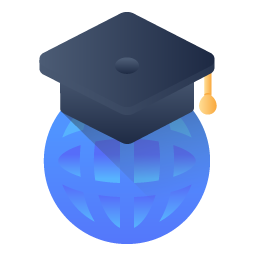 Global education flat style icon is editable