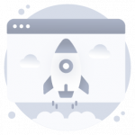 Download premium flat icon of web launch