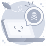 Flat cyber threat in editable icon