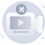 No video, flat concept icon