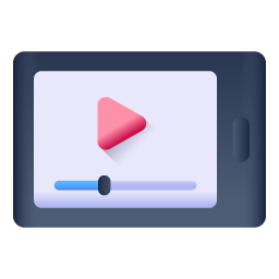 Video streaming flat icon id editable and premium