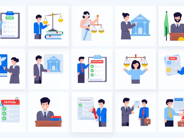 Flat Law Illustrations