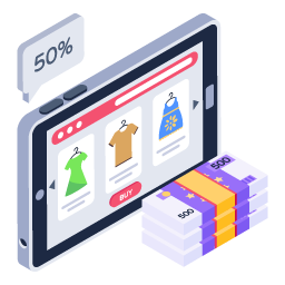 Online Discounted Products - Mobile Commerce Icons