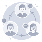 User Cooperation -Flat Web and Mobile App Icons