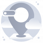 Enable Location -Flat Web and Mobile App Icons