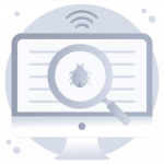Bug Searching -Flat Web and Mobile App Icons